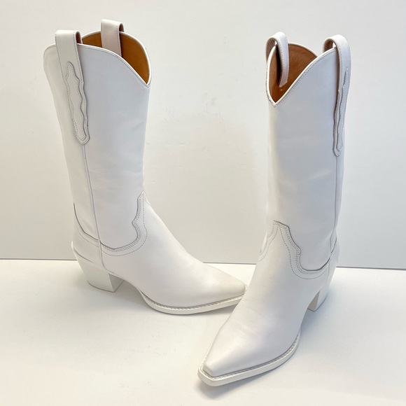 JEFFREY CAMPBELL Floured Western Boot in White Size 7 - Picture 1 of 11